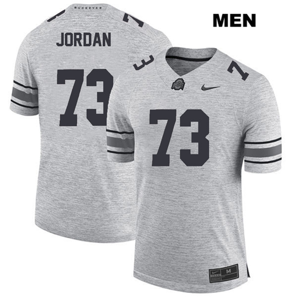 Ohio State Buckeyes Men's Michael Jordan #73 Gray Authentic Nike College NCAA Stitched Football Jersey KA19N55TZ
